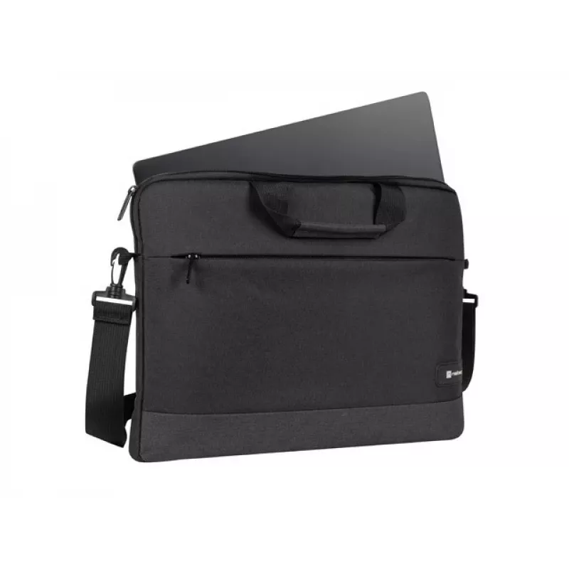 Maletín portátil NATEC Goa para portátiles de 39,6 cm (15,6 inch), poliéster, 1 compartimento, correa al hombro, negro