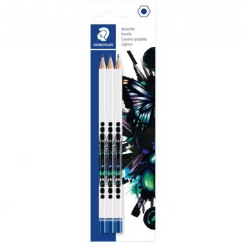 Staedtler HB Lápiz pack de 3, modelo 130HBBK3E1 — Dureza HB, set de 3