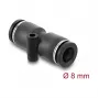 DeLOCK 60743 conector neumático 8 mm recto con orificio de montaje