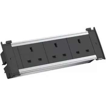 Bachmann Kapsa S – 2 m – Interior – Tipo G (BS 1363) – Tipo G – Negro – Plateado – 3 salidas AC