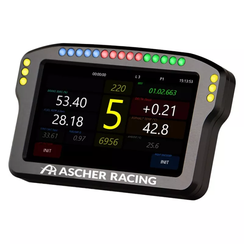 Panel de salpicadero para volante Ascher Racing 5 pulgadas Modelo 76080029 para pantallas de sim racing