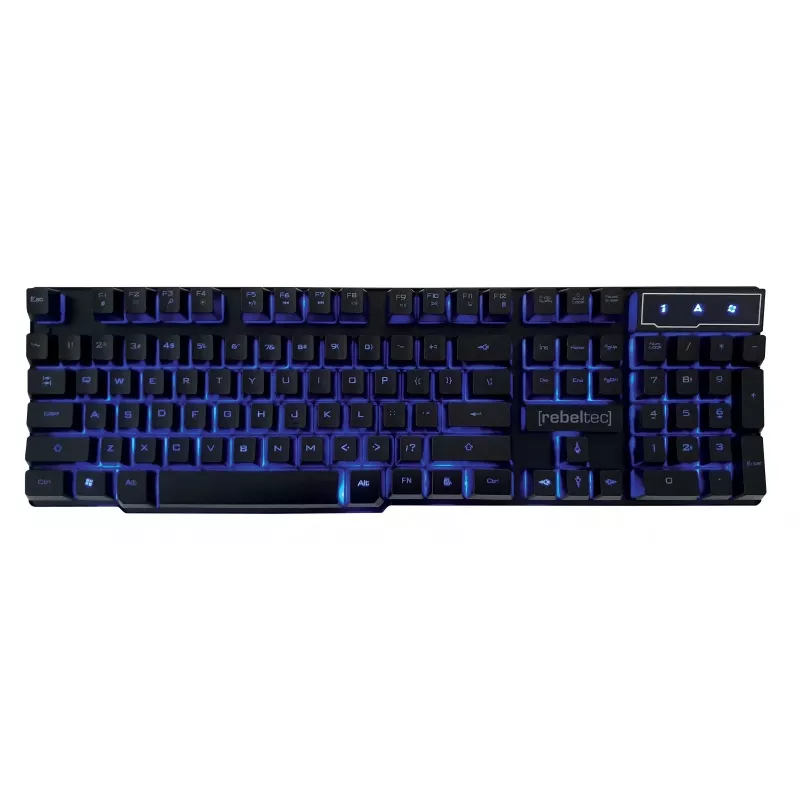 Teclado y ratón Rebeltec SHERMAN Gaming USB QZERTY Inglés Negro