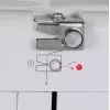 Máquina de coser semiautomática SINGER M1005 — 11 puntadas, 4 mm de ancho de puntada, canillero superior, brazo libre, 2,5 kg