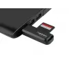 Lector de tarjetas NATEC Scarab 2 USB 3.2 Gen 1 Type-A — compatible con MicroSD/SD, 5000 Mbit/s, negro