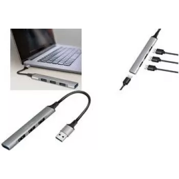 LogiLink concentrador USB USB 3.0 4 puertos Slim aluminio gris (UA0391)