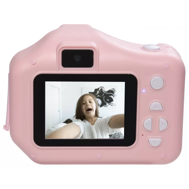 Denver KPC-1370P cámara digital infantil con impresora térmica, LCD de 2,8 pulgadas, 48 MP, vídeo 1440p, rosa