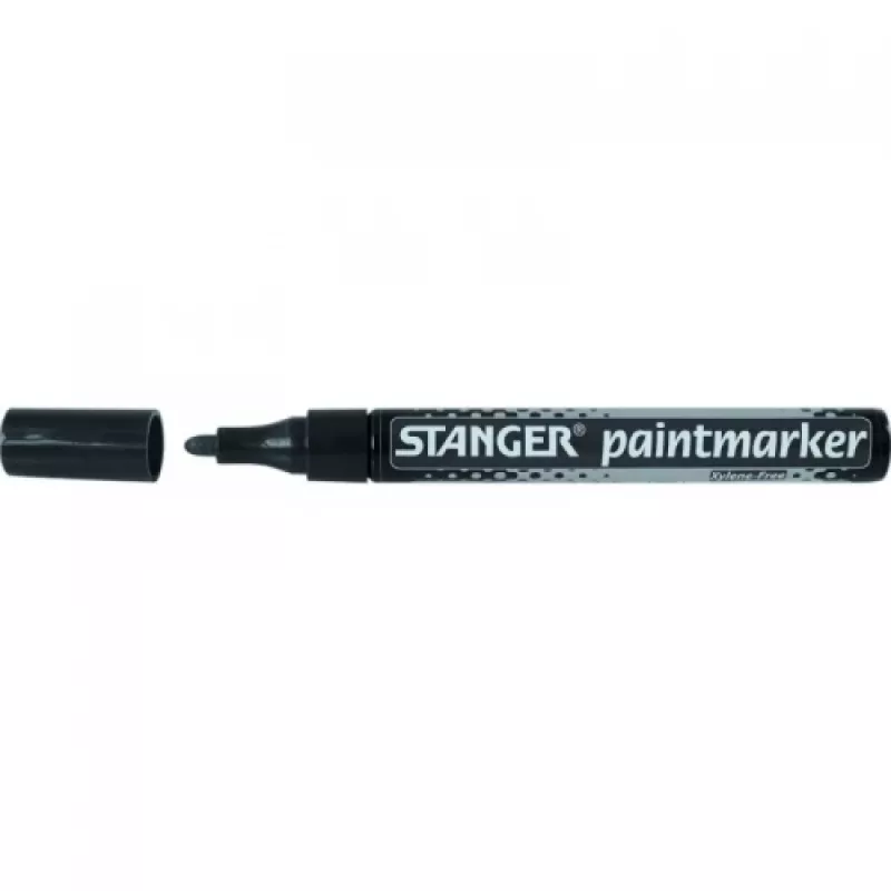 Rotulador de pintura STANGER negro, 2-4 mm, 1 ud. 219011