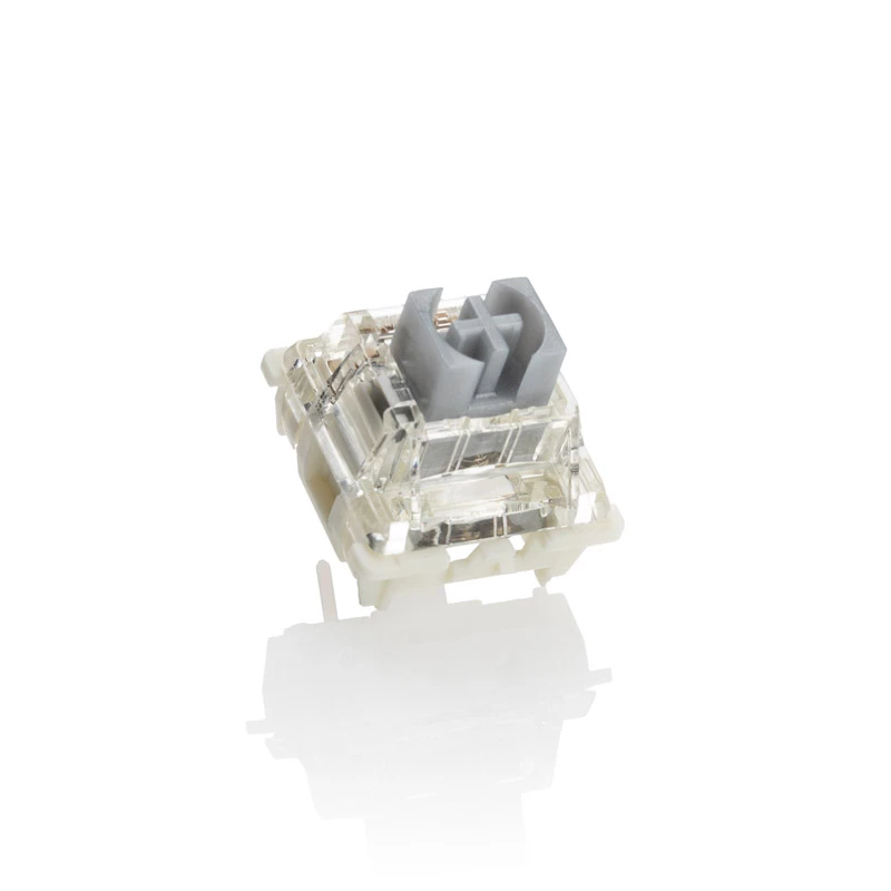 Interruptores Ducky Gateron G Pro Silver, mecánicos, 3-Pin, lineales, vástago MX, 45g - 110 uds. (DSK110-PPA3)