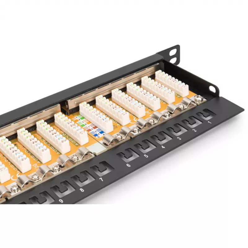 Patch Panel Digitus CAT 6 Class E High Density apantallado negro