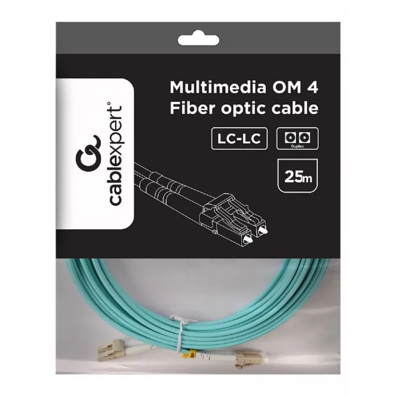 Cable multimodo dúplex OM4 50/125, LC/LC, 25 m