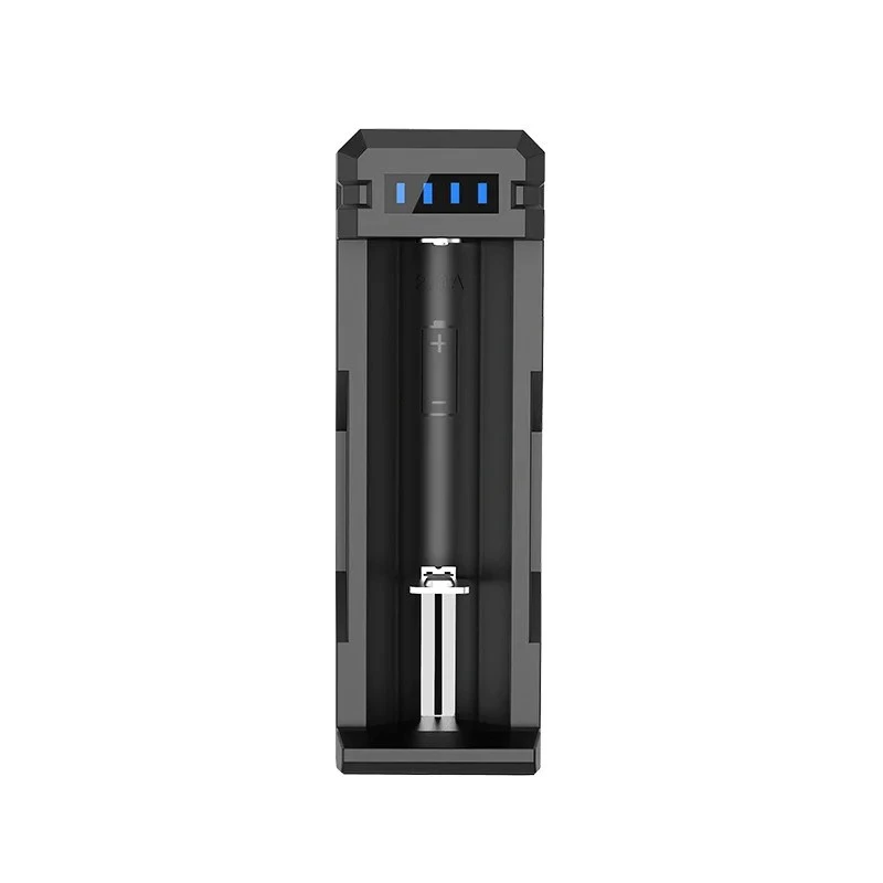 Cargador de baterías XTAR SC1 de una ranura USB-C para celdas Li-Ion 18650, 1 ranura, negro