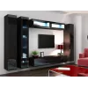 Armario cerrado Cama VIGO '180' 180/40/30 negro/negro brillo