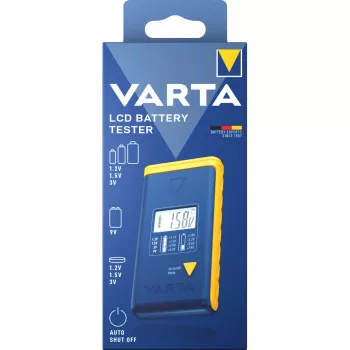 Comprobador de baterías Varta 00893 101 111 LCD digital dispositivo manual para AA AAA 9V pilas de botón