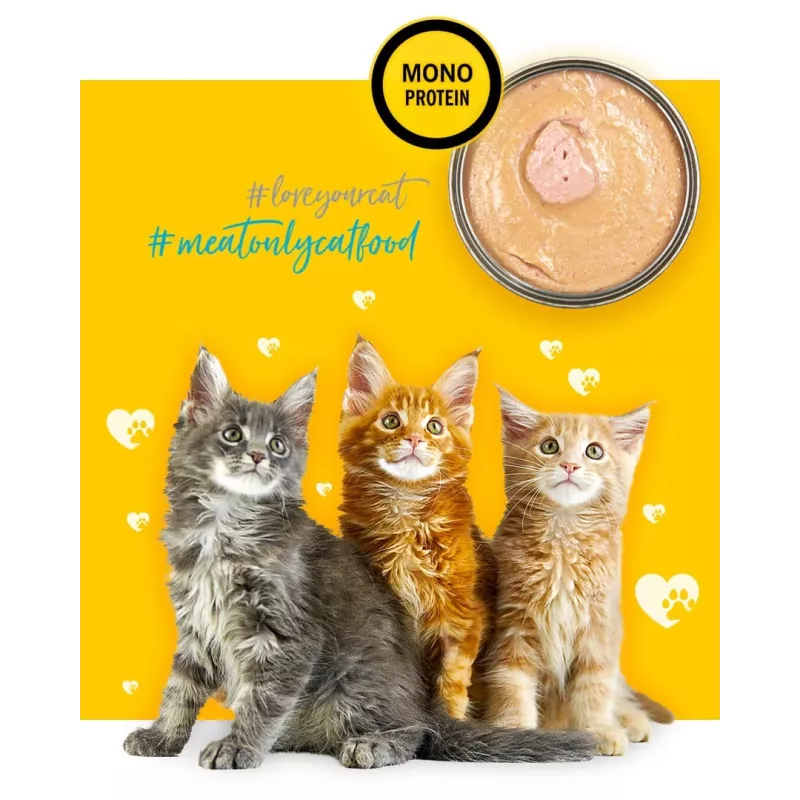 3COTY Chicken para gatitos - comida húmeda para gatos - 80g