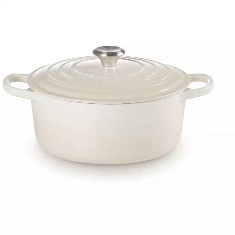 Cocotte redonda Le Creuset Signature 26 cm Meringue (21177267164430)