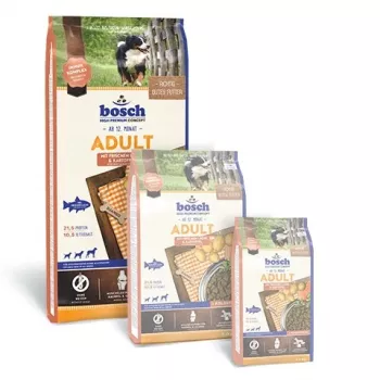 Pienso para perros Bosch Tiernahrung ADULT con salmón fresco y patata 15 kg, Adult Formula