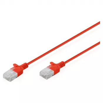 Cable de red DIGITUS CAT 6 U-UTP fino, 1 m, rojo