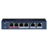 Switch de red Hikvision DS-3E0106HP-E no gestionado Fast Ethernet (10/100) con soporte PoE azul