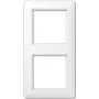 Marco de interruptor de montaje en pared Jung AS 582 BF WW blanco, termoplástico, 80,5×151,5 mm