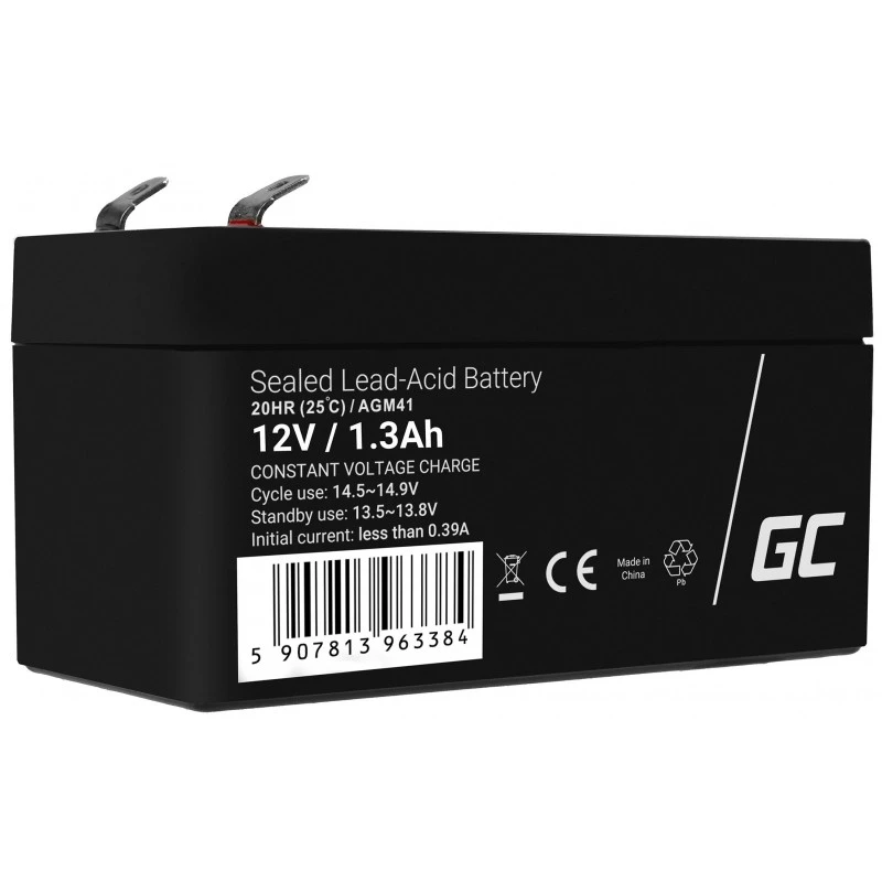 Batería AGM VRLA 12V 1,3Ah sin mantenimiento