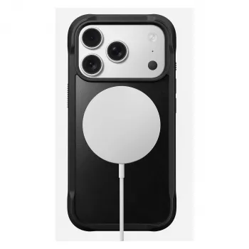 Funda para móvil Nomad Rugged Leather Case para Apple iPhone 17 Pro, cuero/TPU/PC/aluminio, compatible con pantallas de 16 cm (6,3