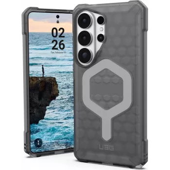UAG Urban Armor Gear Funda Essential Armor con módulo magnético | Samsung Galaxy S26 Ultra | Ceniza (gris transparente) | 214532113131 (214532113131)