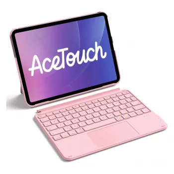 Funda con teclado Inateck KB04122 Ace Touch para iPad 11 / iPad Air 4/5, QWERTZ, rosa