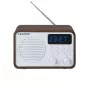 Radio portátil con Bluetooth y USB BLAUPUNKT PP7BT, color: marrón madera/blanco