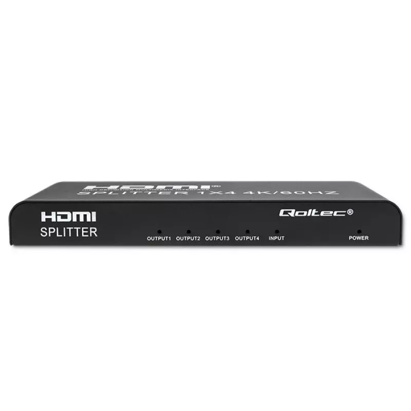 Qoltec 51799 Splitter HDMI activo 4 x HDMI 4K x 2K | 6 Gb/s | 60 Hz
