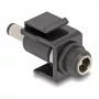 Módulo Keystone DeLOCK DC 5,5 x 2,1 mm conector hembra a conector macho negro