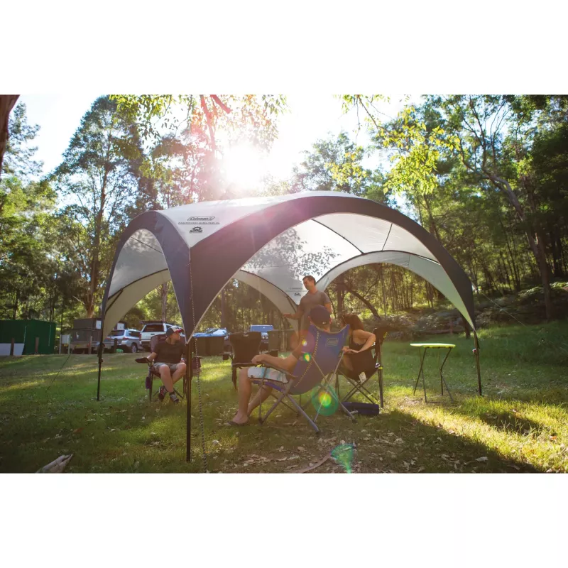 FastPitch Event Shelter XL, pabellón plata/azul oscuro, 4,5 x 4,5 metros