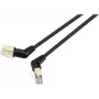 Renkforce RF-6071556 cable de red RJ45, cable de parcheo CAT 8.2 S/FTP 2,00 m negro contactos giratorios 360°, salida de cable en ángulo 1 ud. (RF-6071556)