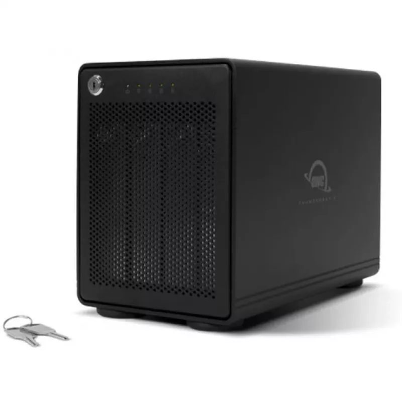 ThunderBay 4 - RAID 5 (negro, caja de almacenamiento de 4 bahías con puertos duales Thunderbolt 3)