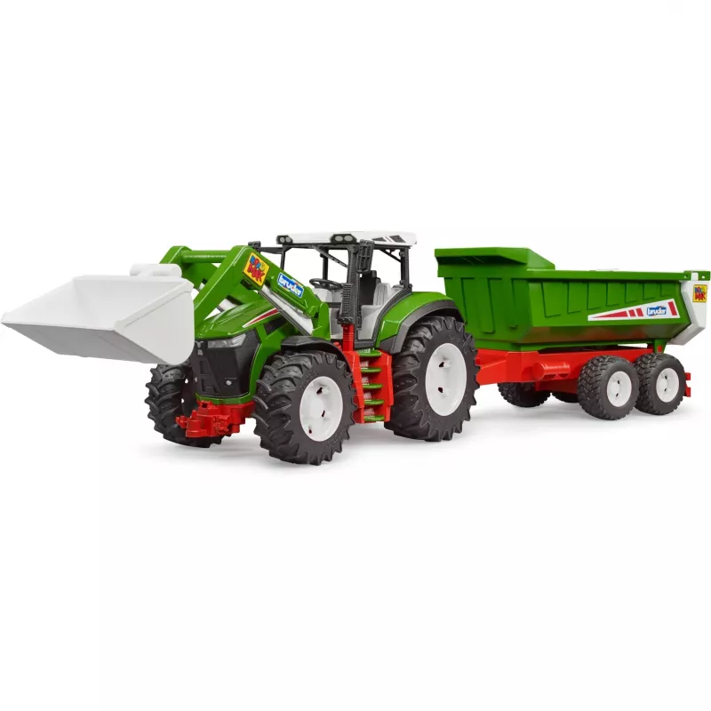 Bruder Roadmax tractor con cargador frontal y remolque basculante