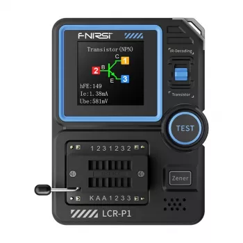 Probador multifunción LCR de transistores y condensadores FNIRSI resistencia 0,01–50 Ω