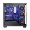 Caja de PC MODECOM Volcano Stellar 5F ATX Midi Tower, cristal templado, 5 ventiladores preinstalados, USB‑C, compatible con microATX/ATX, GPU máx. 420 mm, altura de disipador de CPU 175 mm