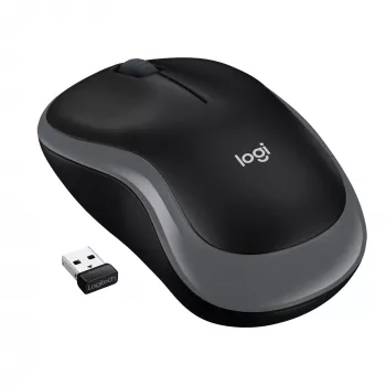 Logitech M185 ratón óptico inalámbrico ambidiestro gris 910-002238
