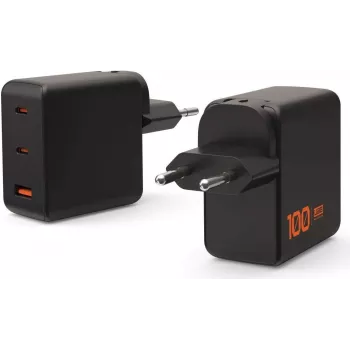Cargador de pared UAG Urban Armor Gear SRGE GaN | 100W | PD | 2x USB-C / 1x USB-A | negro | 9B443811V4040 (9B443811V4040)
