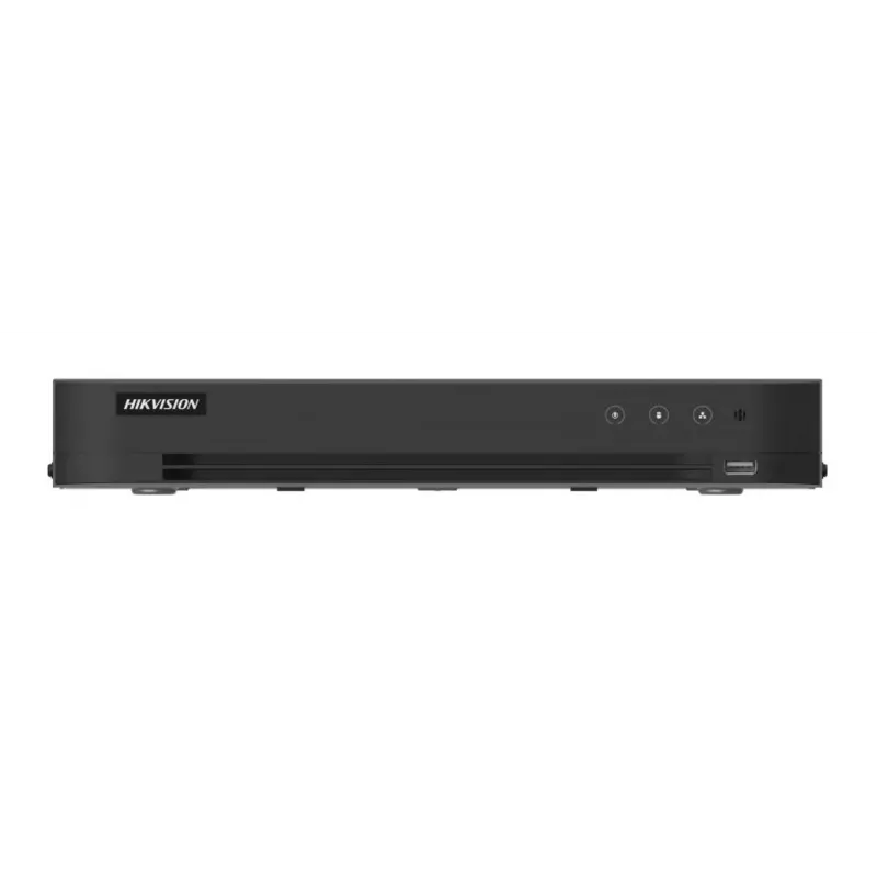 DVR Hikvision Pro Series 8 canales 5 MP 1U H.265 AcuSense, 8 entradas, Gigabit Ethernet, disco duro 12 TB, 12 V, 24 W