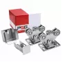 PSG 60.00P.70 Kit de carros para puertas correderas para raíl de 70x70x4 mm