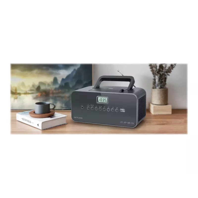 Muse M-28 DG reproductor de CD portátil negro