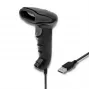 Lector láser de códigos de barras 1D CCD Qoltec 50866, USB, negro