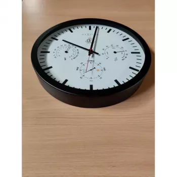 NeXtime Reloj 2635zw Estación meteorológica, Ø34 cm, pared, negro