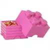 Ladrillo de almacenamiento 4 LEGO 40031739 rosa – caja de almacenamiento de plástico apilable para piezas pequeñas