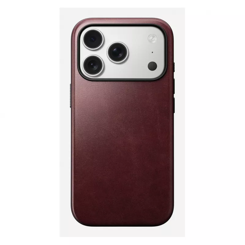 Funda para móvil Nomad Modern Leather Case para iPhone 17 Pro, cuero + TPU + PC, compatible con pantalla de 16 cm (6,3