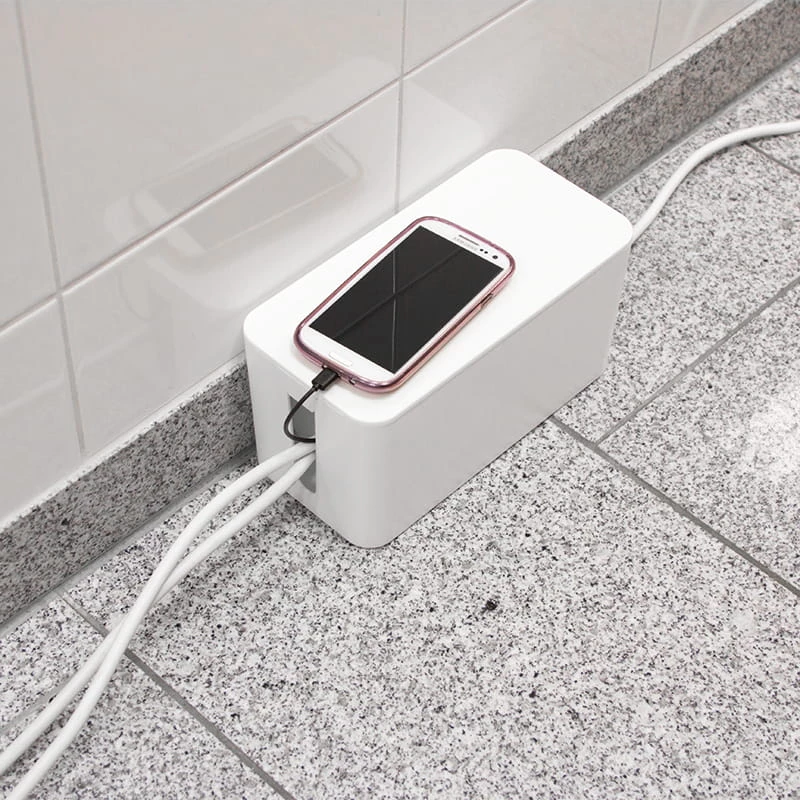Organizador caja de cables, blanco