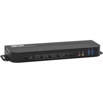 Conmutador KVM HDMI USB Eaton Tripp Lite series 4 puertos 4K 60Hz HDR HDCP 2.2 IR USB Sharing - Conmutador KVM/audio/USB - 4 x KVM/audio/USB - 1 usuario local - sobremesa (B005-HUA4)