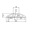 Canaleta ROLINE TPE Flex, 60 mm, negra, 1,8 m (19.08.3105)