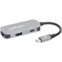 Manhattan 130707 Docking station para portátil y replicador de puertos con cable USB 3.2 Gen 1 (3.1 Gen 1) Type-C Aluminio (130707)