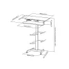 Escritorio elevable eléctrico portátil Maclean MC-835 72 – 122 cm, máx. 37 kg, panel de control, puesto de trabajo sentado-de pie